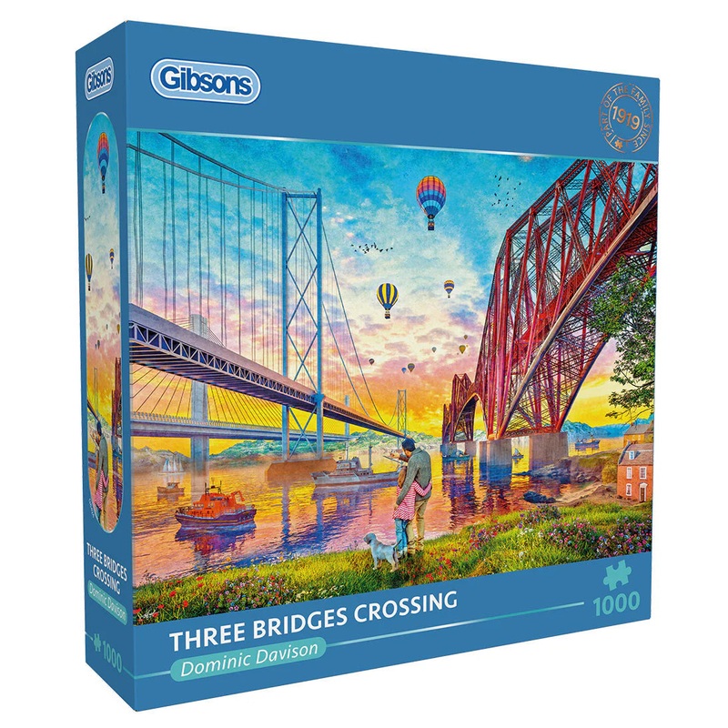 Gibsons - Three Bridges Crossing 1000 Pc Jigsaw Puzzle