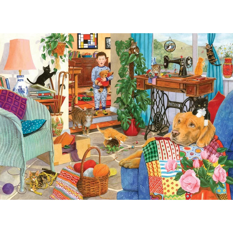Kitten Chaos 1000 Piece Puzzle