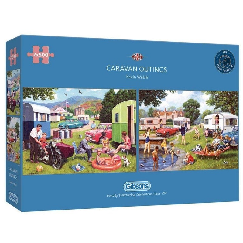 Gibsons - Caravan Outings 2x500 Pc Jigsaw Puzzle