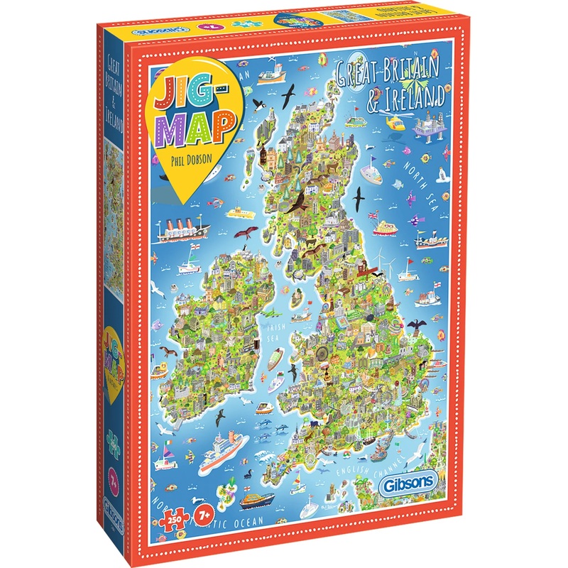 Gibsons - Great Britain & Ireland Jigmap  250 XXL Pc Jigsaw Puzzle