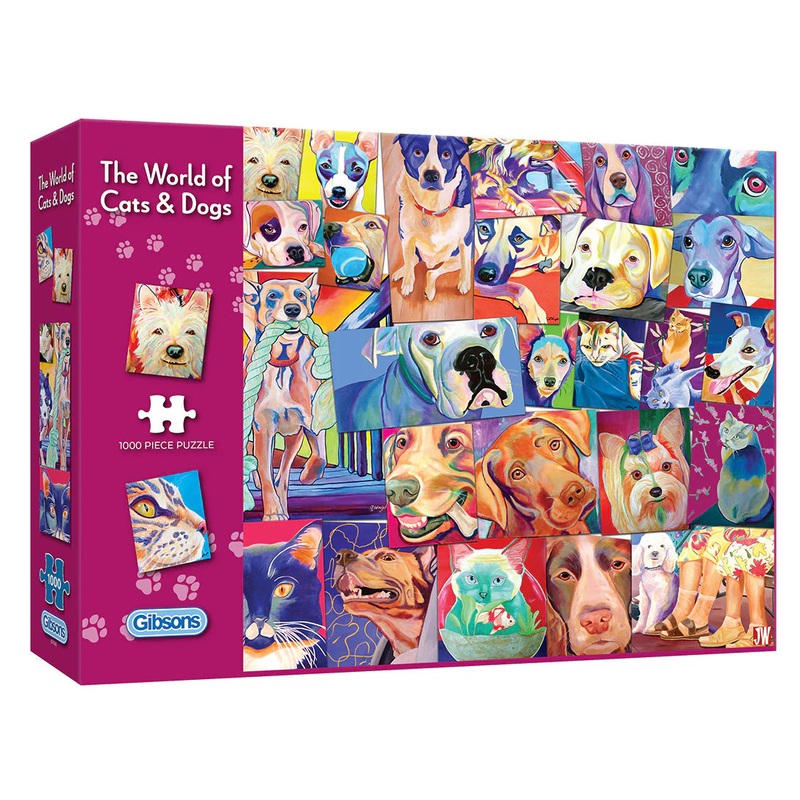 Gibsons - The World of Cats & Dogs 1000 Pc Jigsaw Puzzle