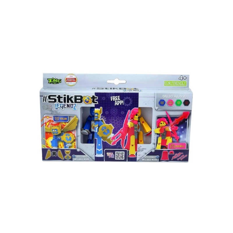 StikBot 6 Piece set Valor & Ruebell