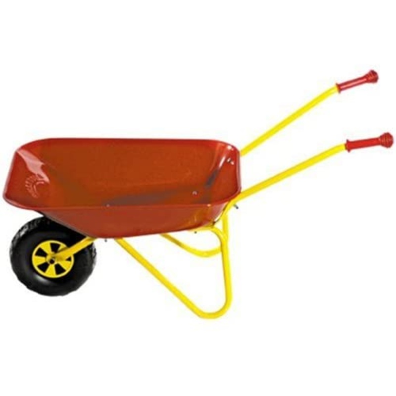 Rolly Metal Wheelbarrow Red