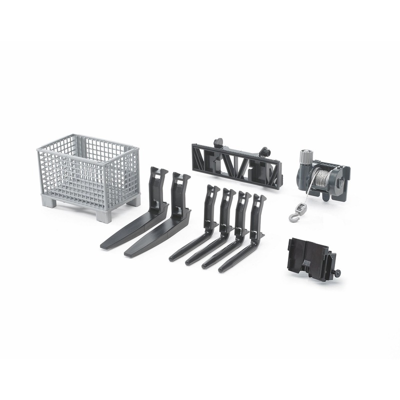 Bruder - Pallet Cable Winch and Forks Accessory Set