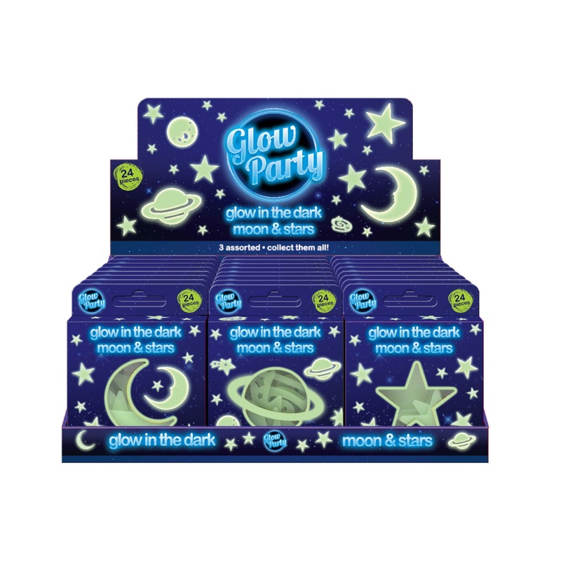 Glow In The Dark Moon And Stars Assorted
