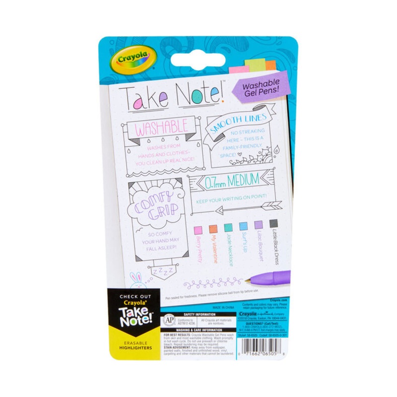 Take Note 6 Washable Gel Pens