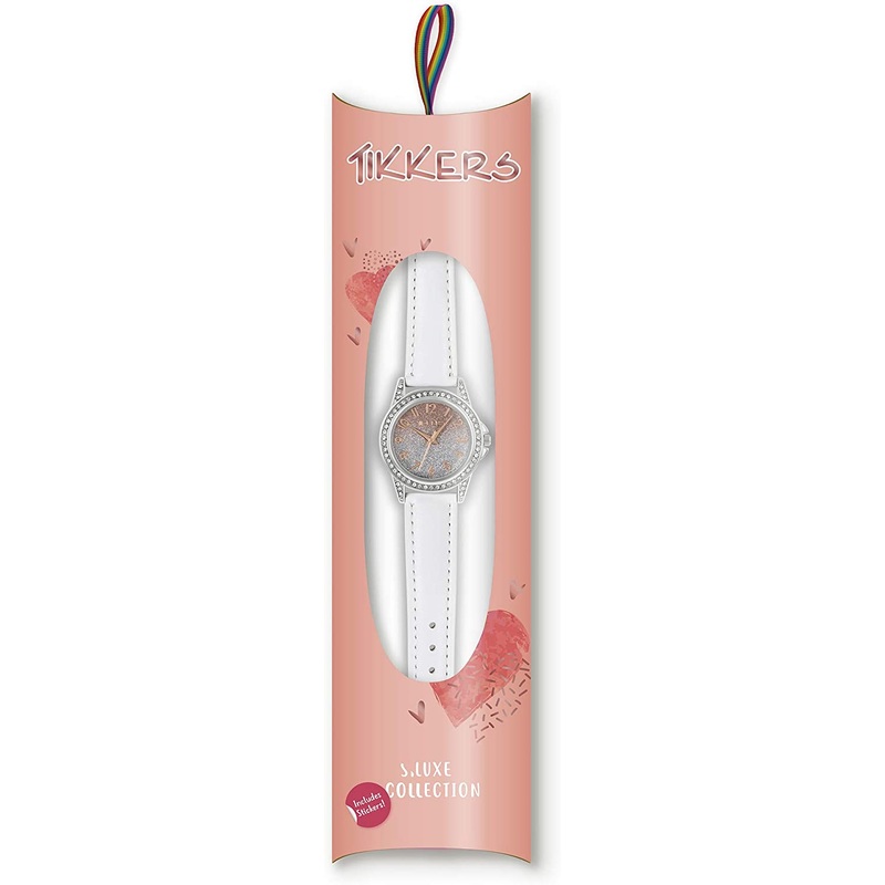 Tikkers Ombre Shimmer Dial Watch with White Strap