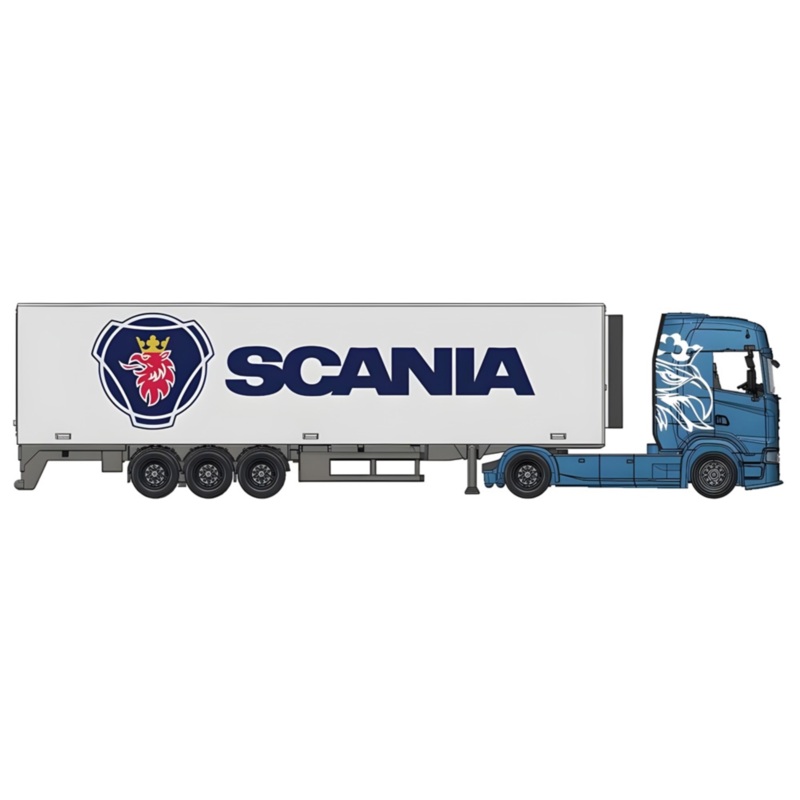 Bburago 1:43 Street Fire Haulers With Trailer - Scania S730