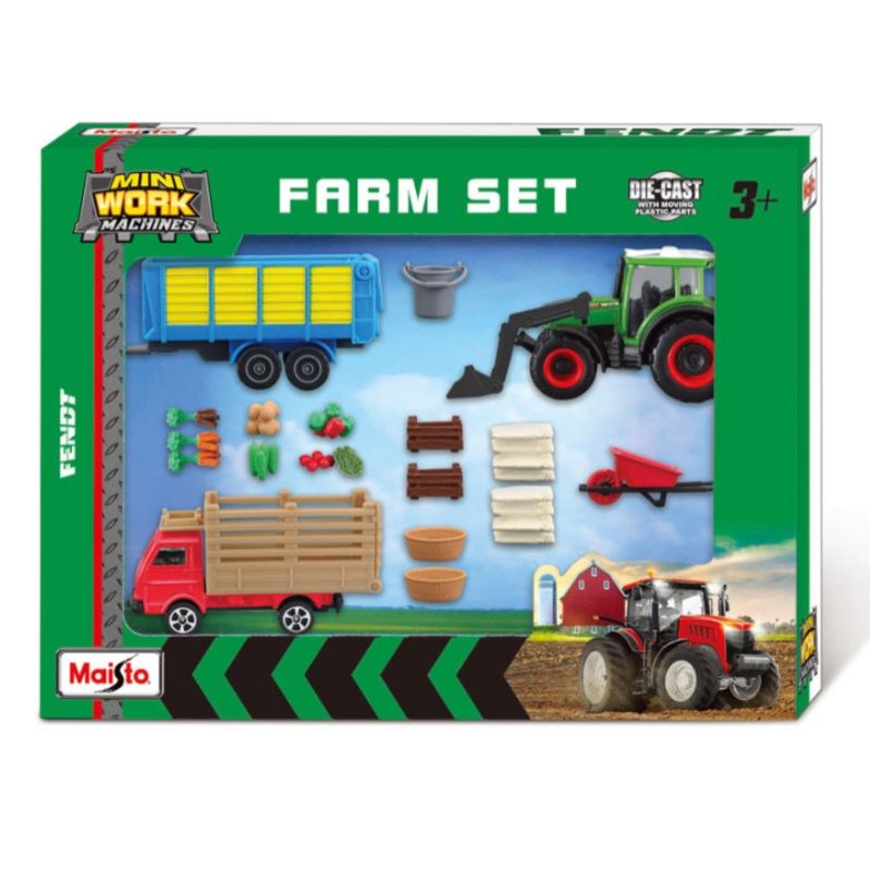 Maisto Mini Working Machines Farm Set Fendt