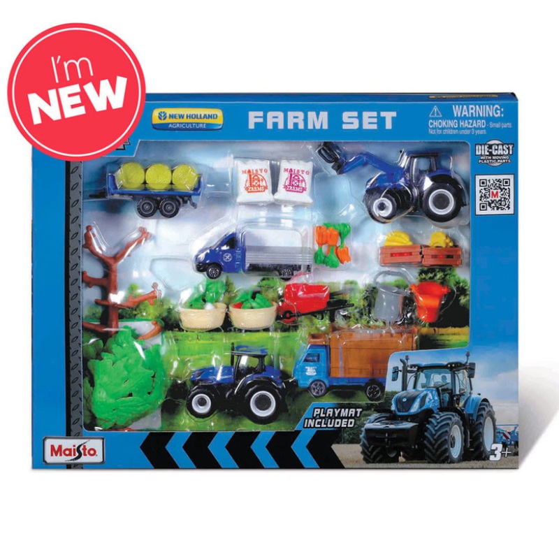 Maisto Mini Working Machines Super Farm Set New Holland