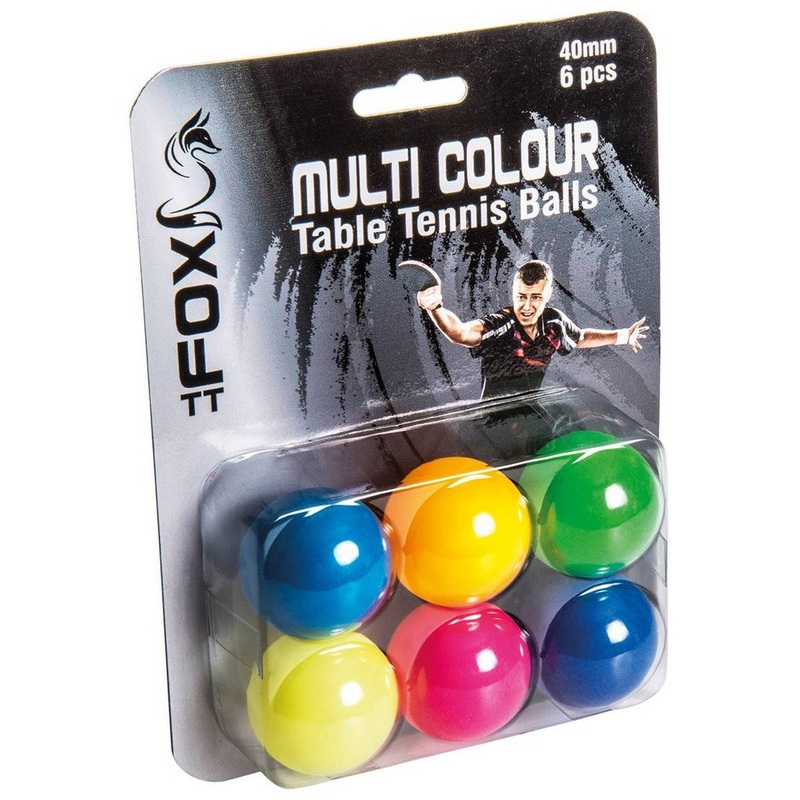 Pack of 6 Coloured Table Tennis Balls
