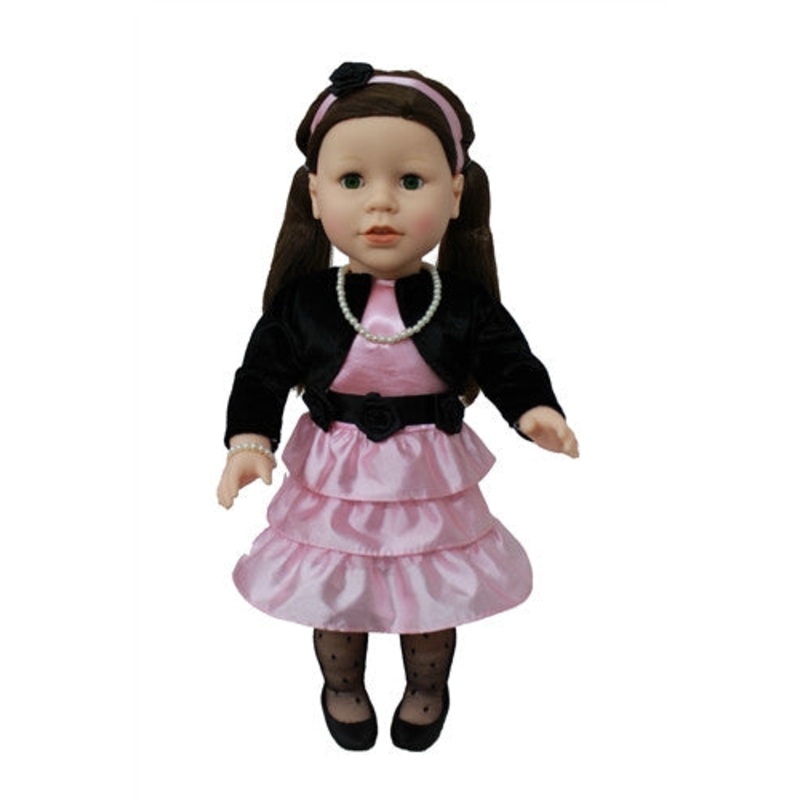 Beverly Hills, 18" Doll, Brocha, Black Hair & Dressy Outfit