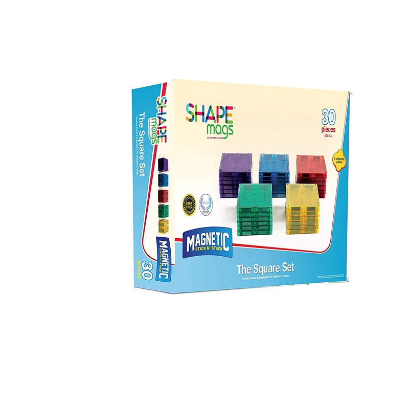 Magnetic Stick N Stack 30 pieces JUST 3x3 SQUARES