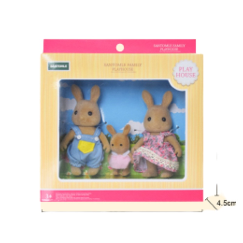 Brown Rabbit Family