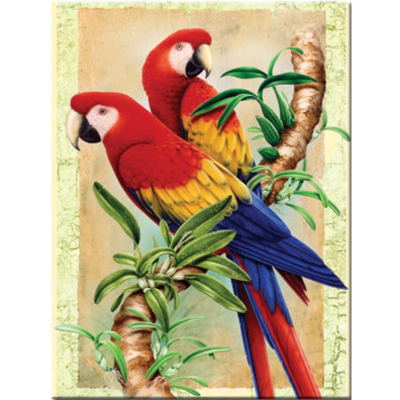 Paint By Number Bamboo & Parrots  8.75"x11.75"