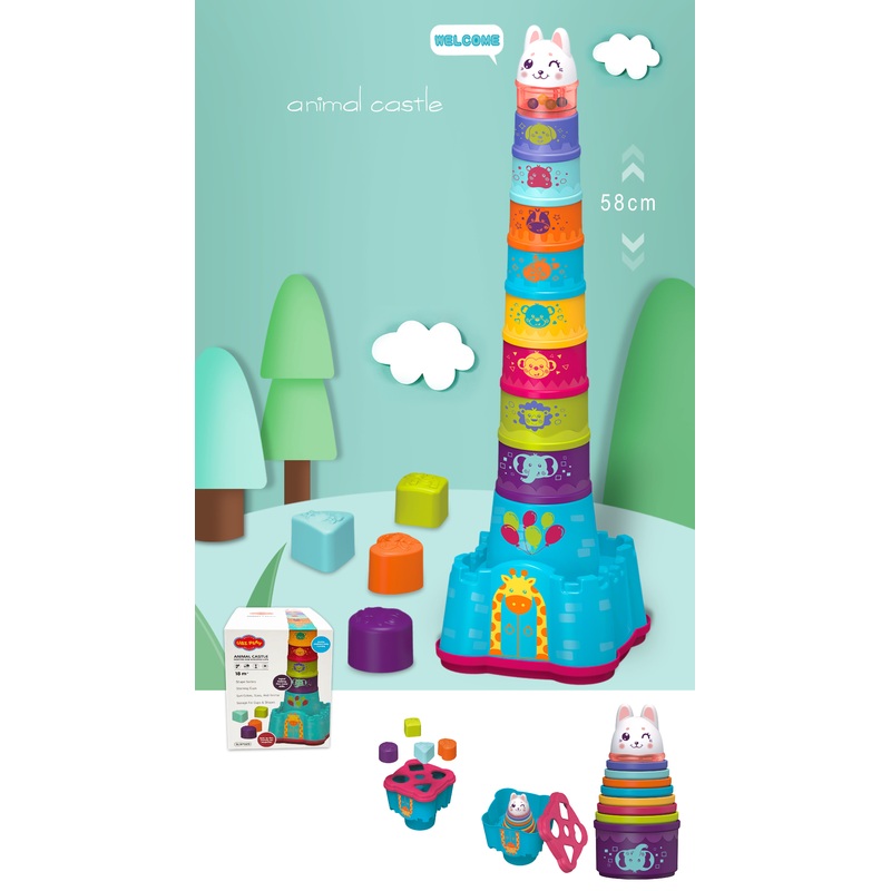 3 in 1 Stacking Nesting Shape Sorter