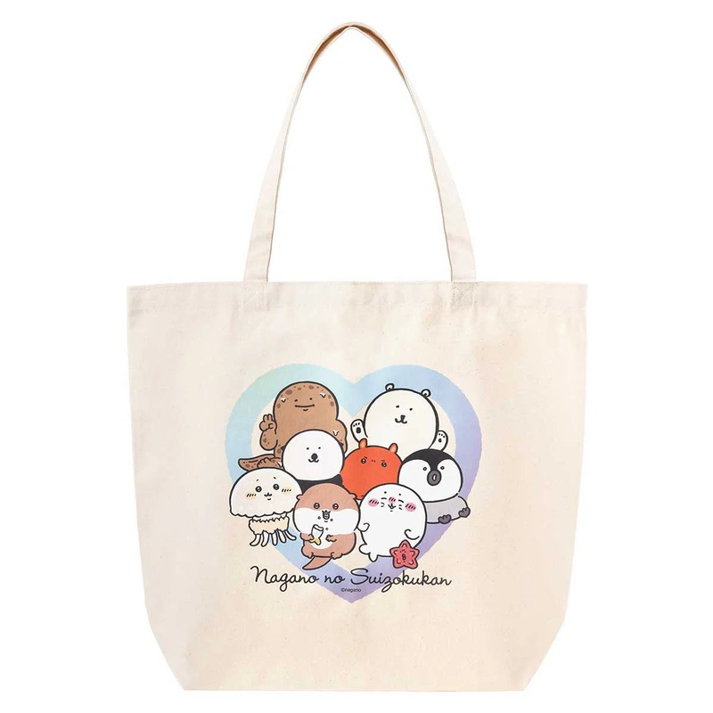 Nagano | Nagano Characters | Nagano Aquarium Large Tote Bag (Heart)