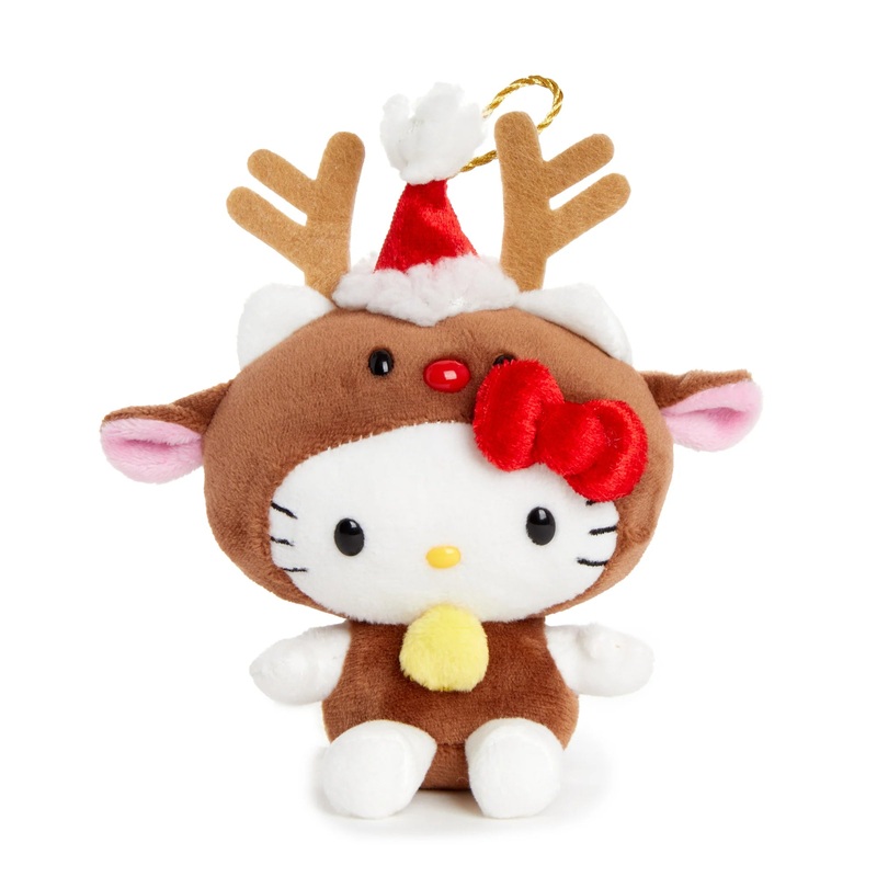 Sanrio US | Hello, Everyone! Series | Hello Kitty Plush Reindeer Ornament