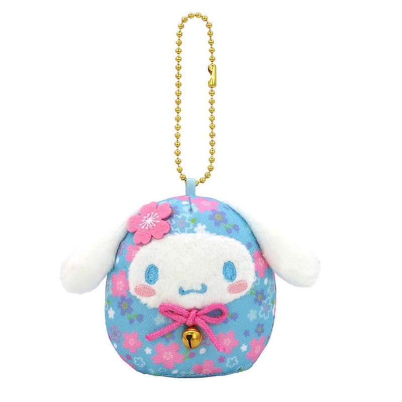 Sanrio | Sakura Daruma Plush Keychain - Cinnamoroll Blue