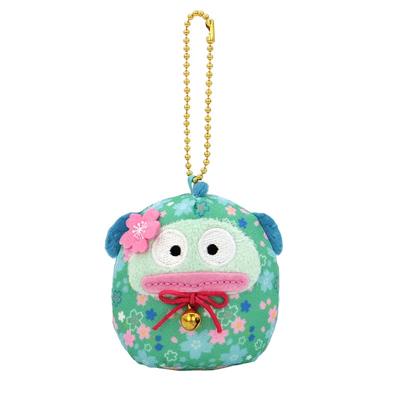 Sanrio | Sakura Daruma Plush Keychain - Hangyodon Green