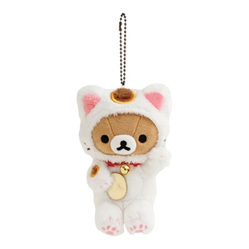 San-X | 'Rilakkuma Sbo (Tea House) Limited Edition | Rilakkuma Lucky Cat Hanging Plush MO92501