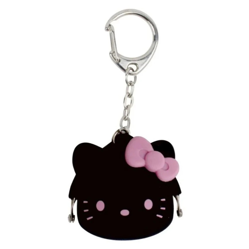 Sanrio | MIMI POCHI - Bit Hello Kitty Face Type Silicone Small Keyring Purse - Black