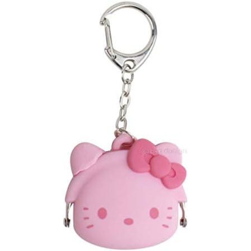 Sanrio | MIMI POCHI - Bit Hello Kitty Face Type Silicone Small Keyring Purse - Pink