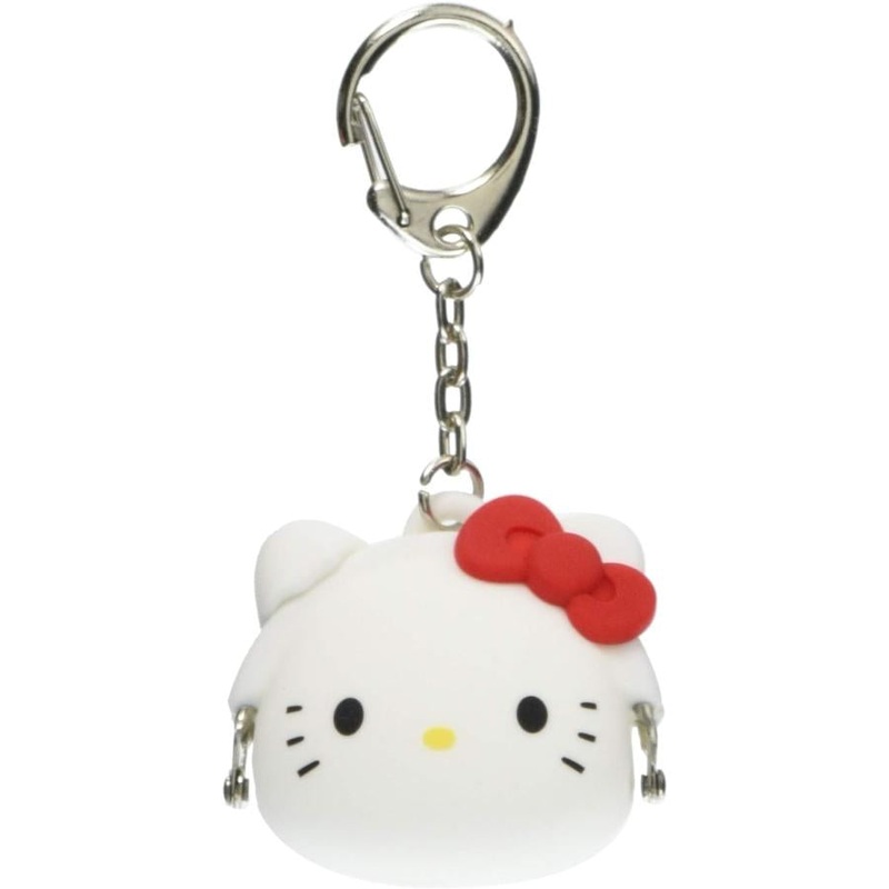 Sanrio | MIMI POCHI - Bit Hello Kitty Face Type Silicone Small Keyring Purse - White