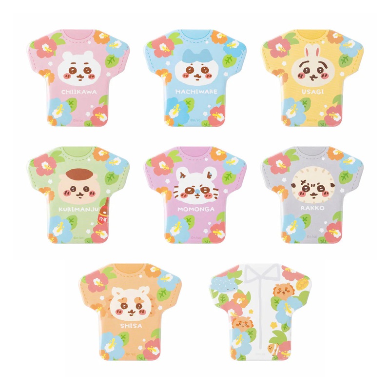 Chiikawa | 'Chiikawa Shisa's Souvenir Shop Trading T-Shirt Shaped Button Badge Blind Box (All 8 Types)