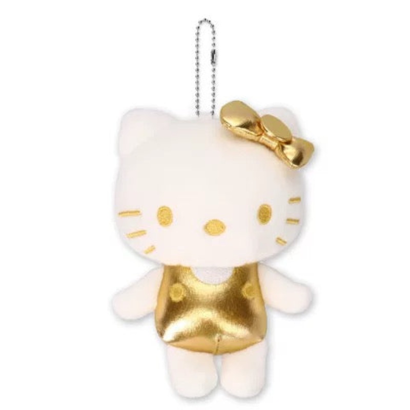 Sanrio Avail | Hello Kitty White & Shinny Mascot Charm - White & Gold