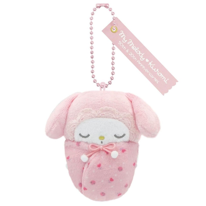Sanrio | My Melody  Kuromi 50th & 20th Anniversary Swaddle Mascot - My Melody