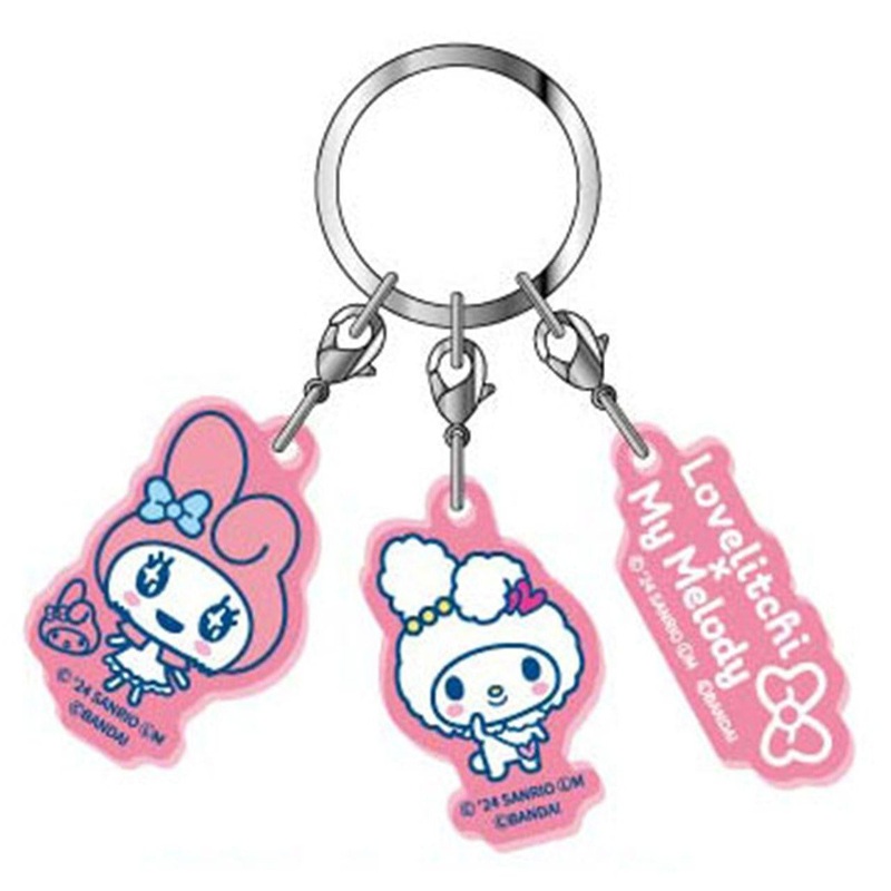 Tamagotchi x Sanrio C | Triple Acrylic Keychain Lovelitchi  My Melody