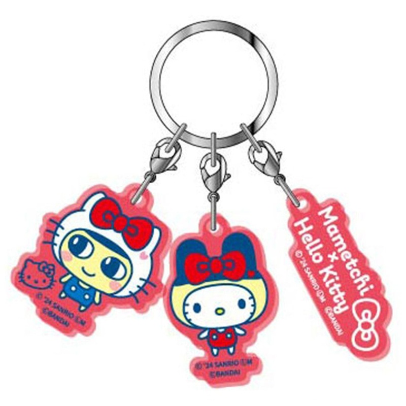 Tamagotchi x Sanrio C | Triple Acrylic Keychain Mametchi  Hello Kitty