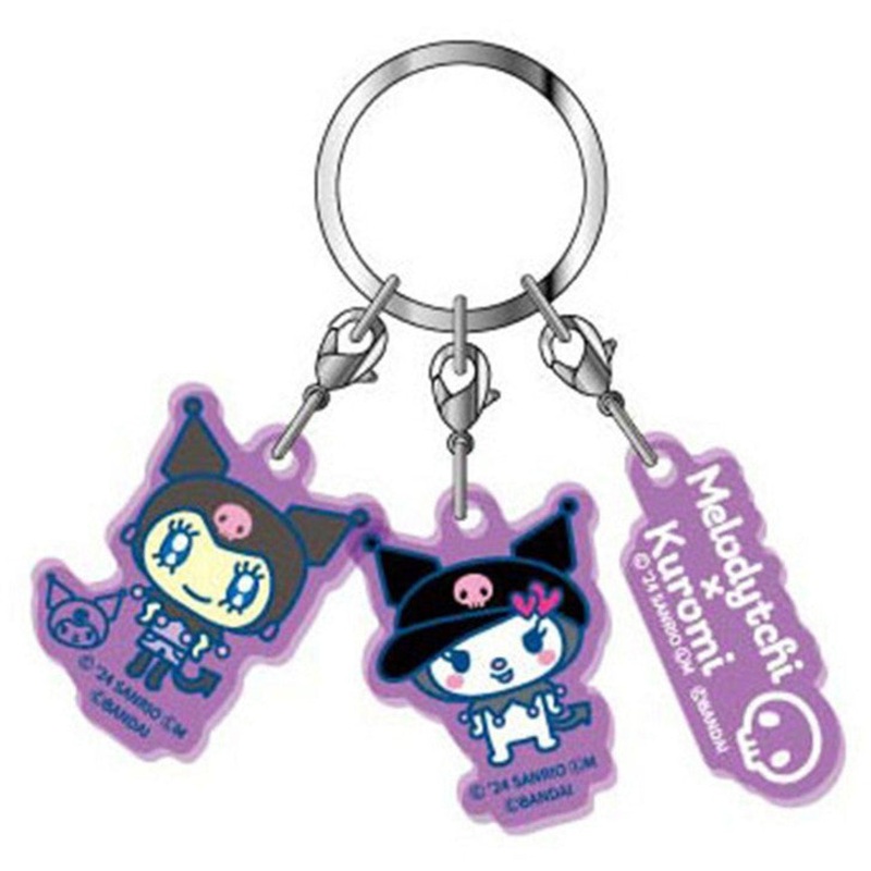 Tamagotchi x Sanrio C | Triple Acrylic Keychain Melodytchi  Kuromi