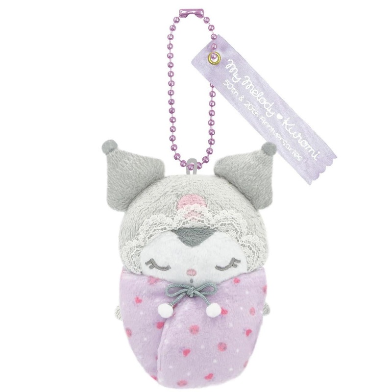 Sanrio | My Melody  Kuromi 50th & 20th Anniversary Swaddle Mascot - Kuromi