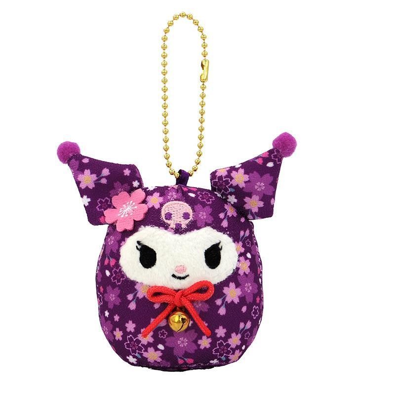 Sanrio | Sakura Daruma Plush Keychain - Kuromi