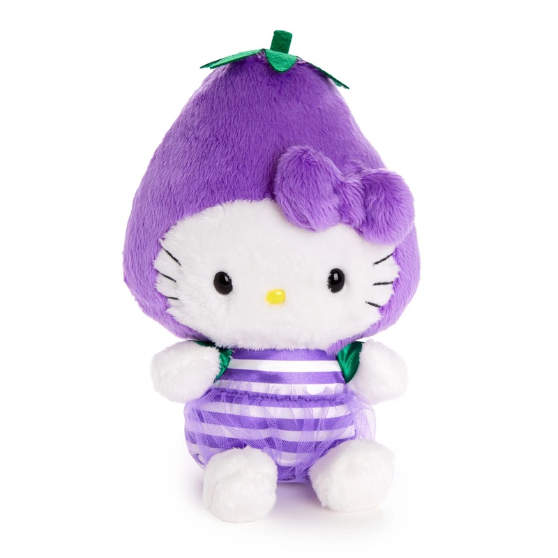 Sanrio US | Fruit & Veggie Series - Hello Kitty Eggplant Bean Doll Plush