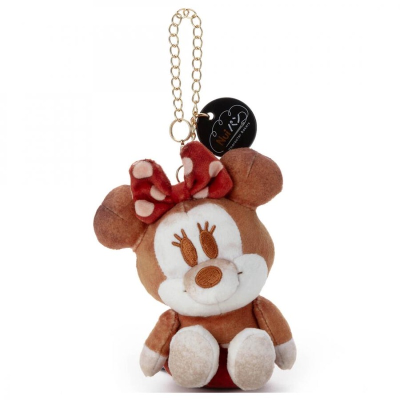 Disney Characters | Nui Bread Character Bakery Sitting Plush Keychain - Minnie