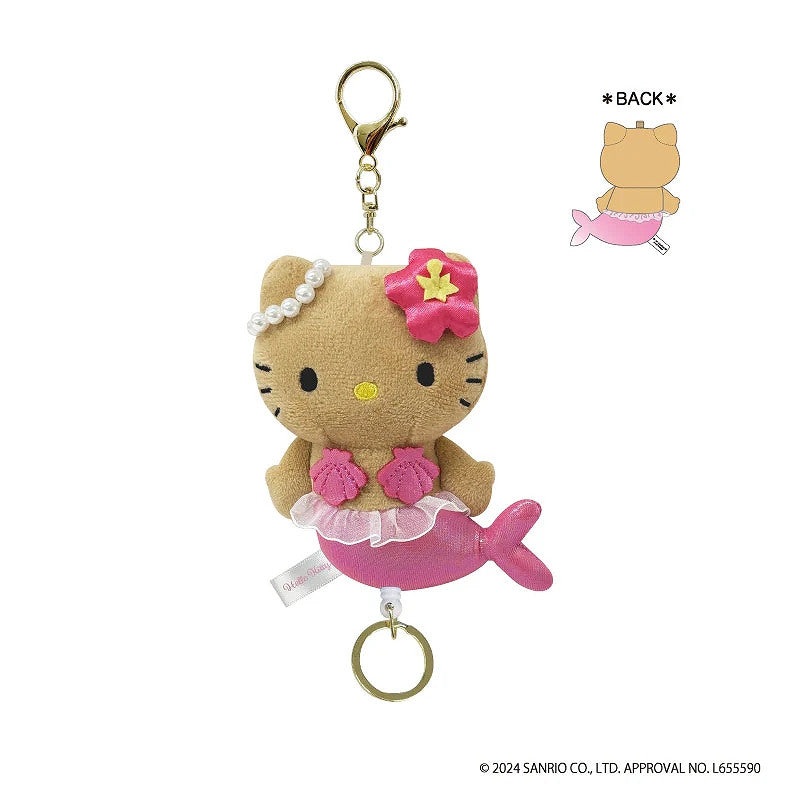 Sanrio | Sanrio Fantasy Series | Hello Kitty Mascot Keychain With Reel - Mermaid Tanned