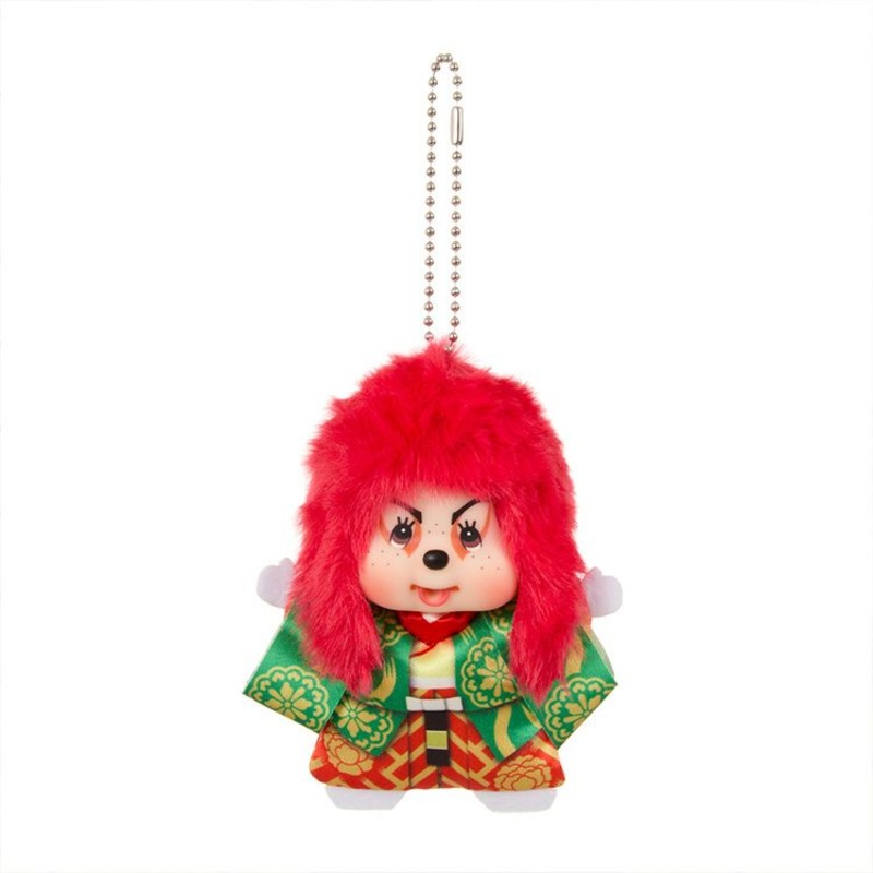 Monchhichi Sekiguchi | Monchhichi Large Face SS Keychain - Kabuki/Lion Dance