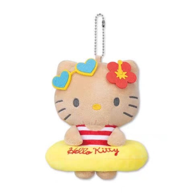 Sanrio Avail | Summer Beach Series Swimming Ring Mascot Charm - Tanned Hello Kitty