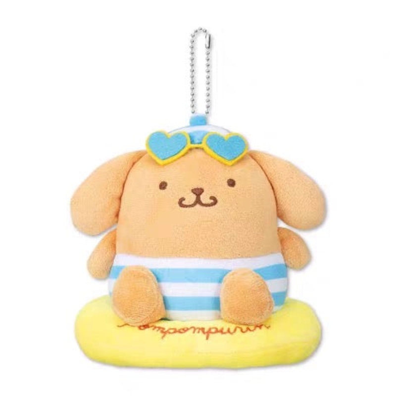 Sanrio Avail | Summer Beach Series Swimming Ring Mascot Charm - Tanned Pompompurin