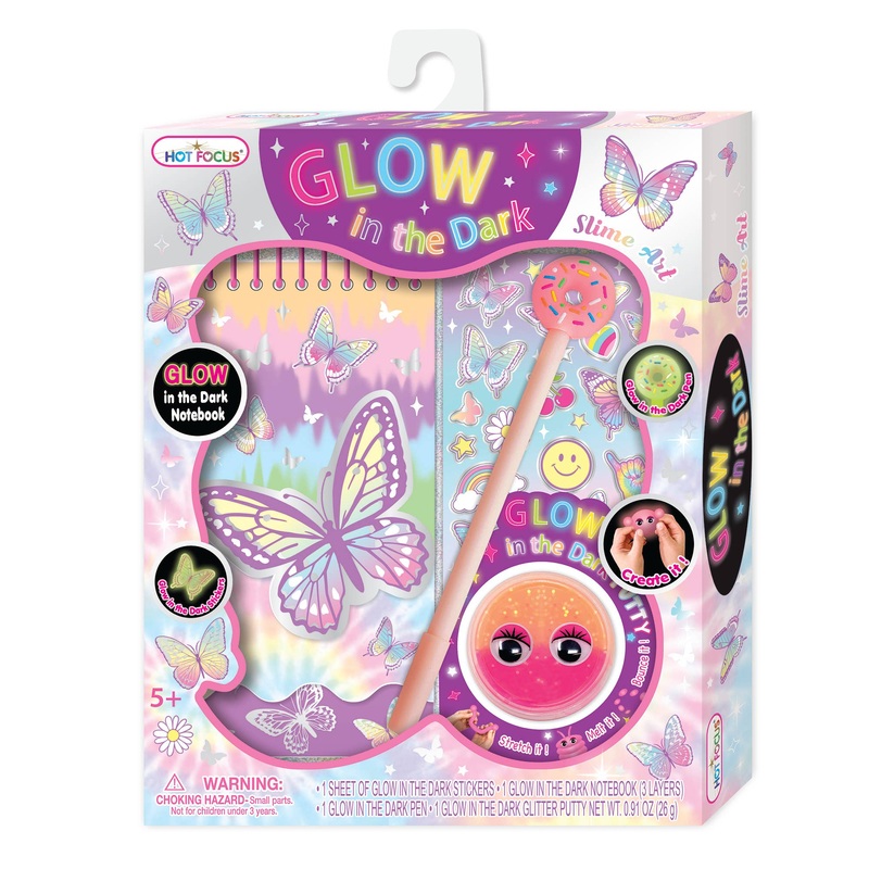 Glow  in the Dark Slime Art, Tie Dye Butterfly