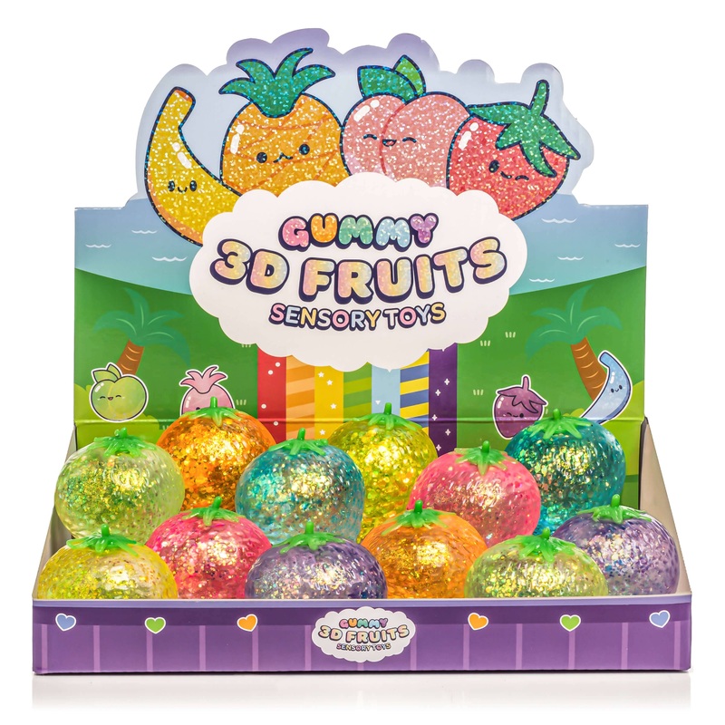 Strawberry Gummy 3D Fruits Sensory Squishy Toy