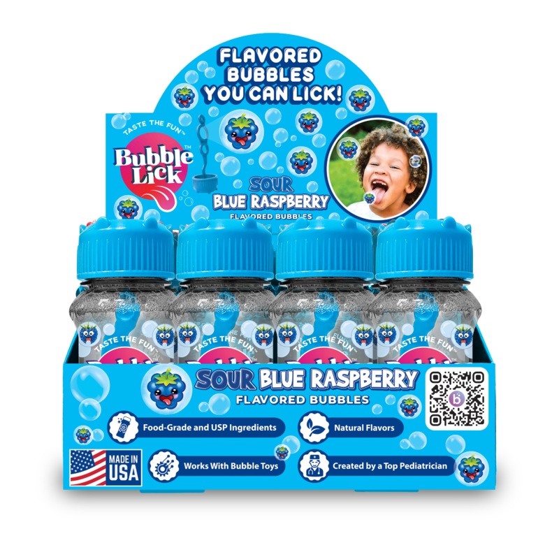 BubbleLick Sour Blue Raspberry Bubbles