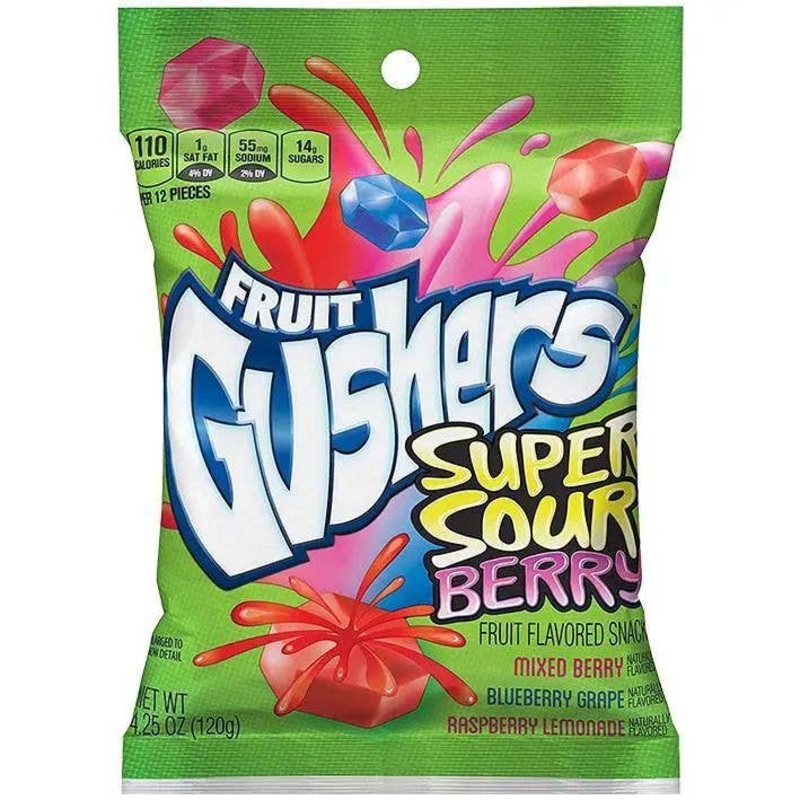 Fruit Gushers, Super Sour, 4.25oz