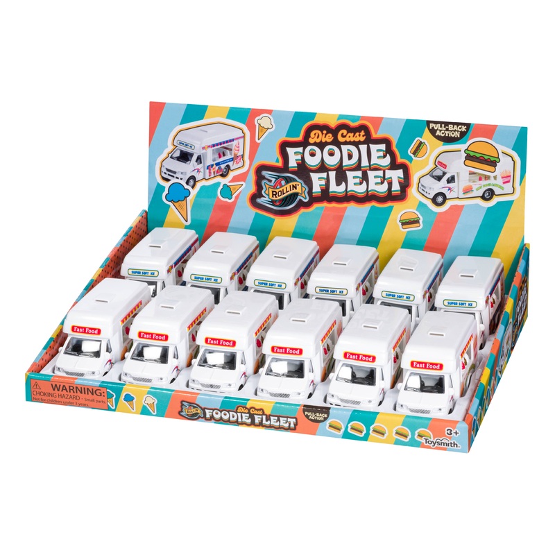 Toysmith Foodie Fleet Die Cast Asst-Toy Food Trucks