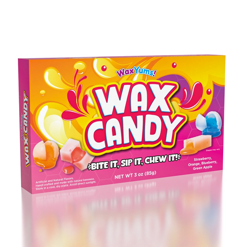 WaxYums!  TikTok Viral Wax Candy with Fruity Center 3 oz