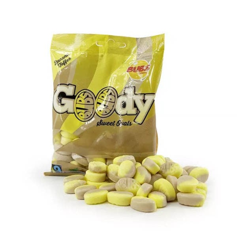 BUBS Godis: Banana Toffee Goody Ovals (3.17oz) Swedish Candy