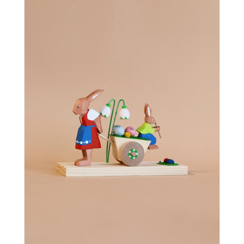 Collectible Dregeno Easter Figures - Rabbit Mother and Son